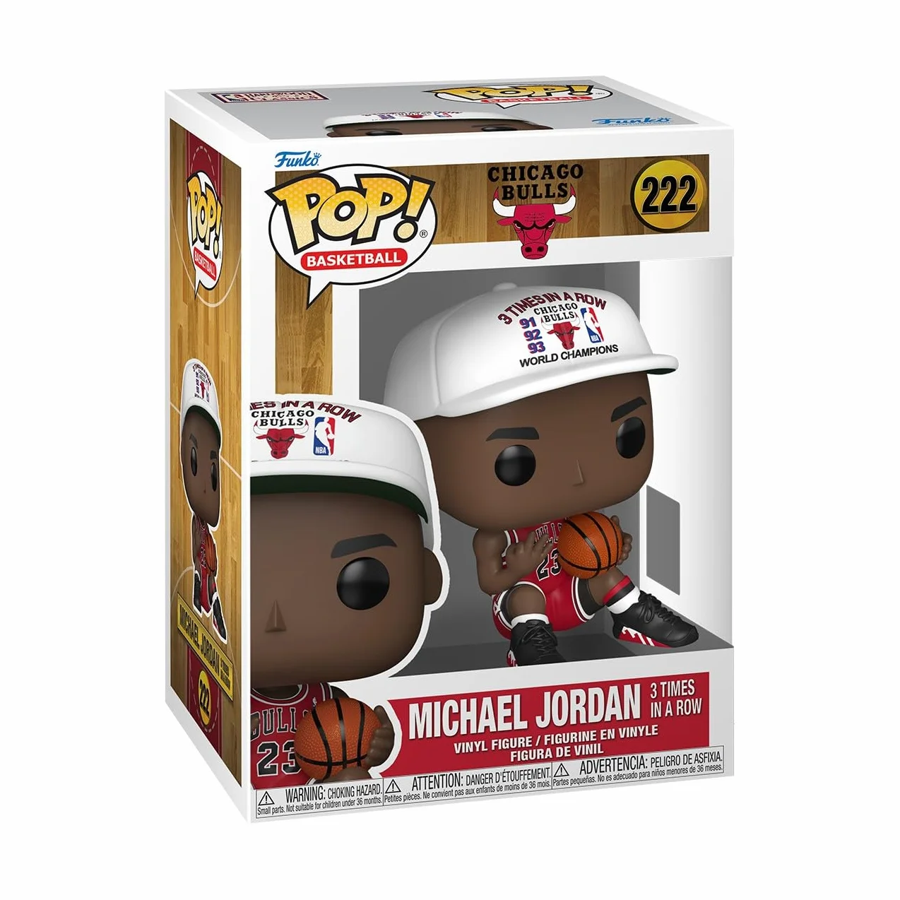 Funko Pop! NBA: Chicago Bulls - Michael Jordan - 3 in a Row - Figura de Vinilo Coleccionable - Idea de Regalo - Mercancía Oficial - Juguetes para niños y Adultos - Figura Modelo para coleccionistas