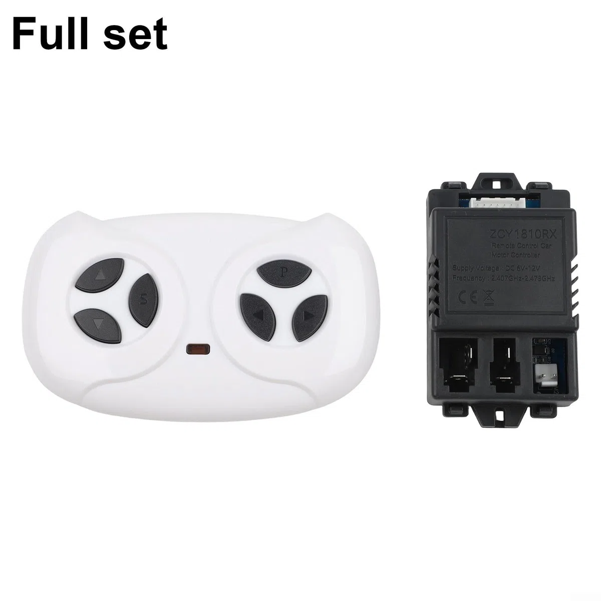 JR1810RX Receptor de 7 pines y control remoto para niños eléctrico Ride On Car 6-12V 2.4G piezas de repuesto con función de arranque lento, material ABS, accesorios de vehículo de juguete