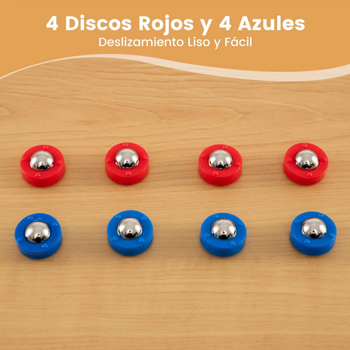 COSTWAY Shuffleboard y Curling de Mesa, 2 en 1 Juego de Mesa Combinada de Madera con 8 Discos, Juego de Tejo Portátil de Shuffleboard, Game Sets de Doble Cara para Adultos Niños
