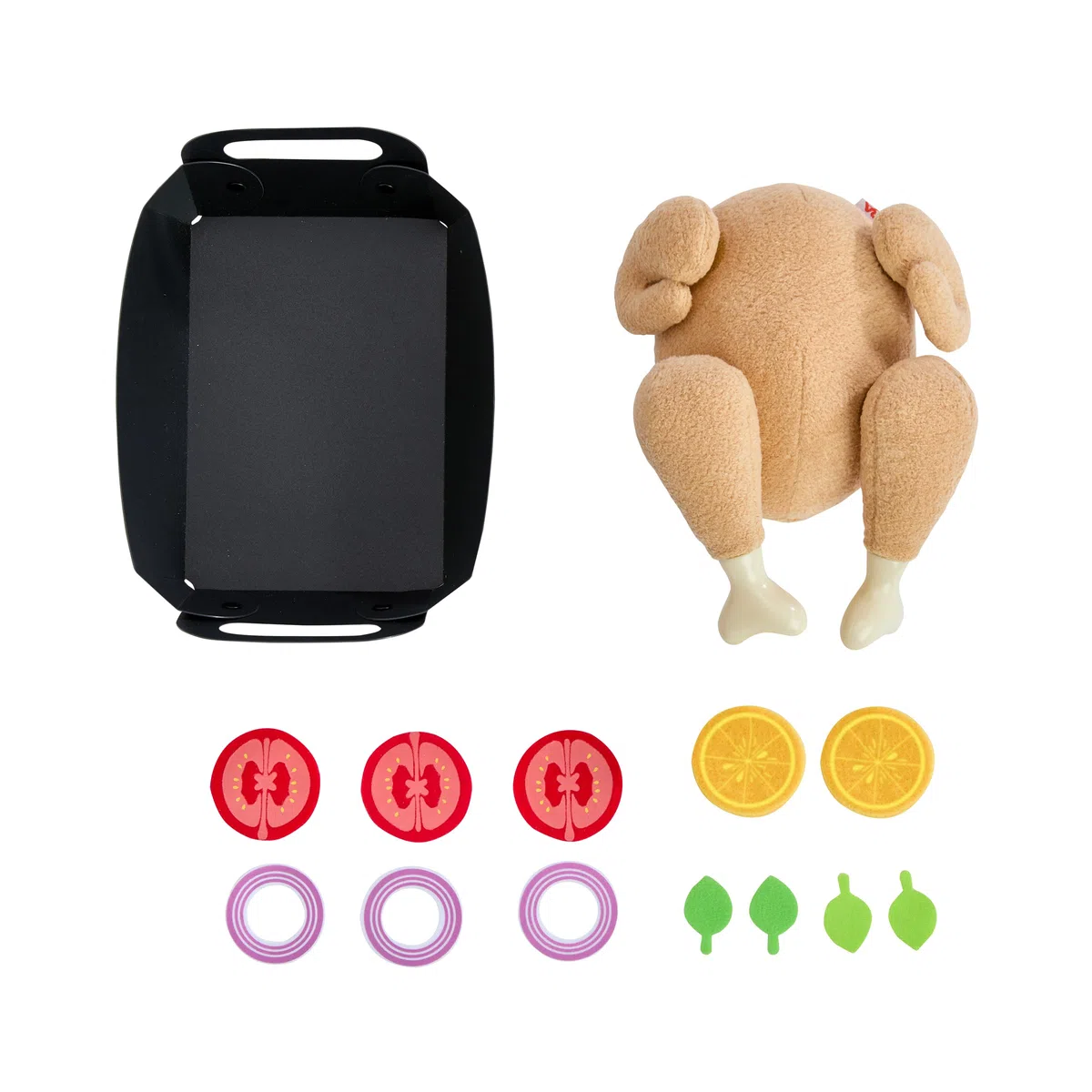 HABA Creative Play 2012309001 - Pollo asado de Tela para Desmontar, Accesorios para Cocina Infantil y Tienda