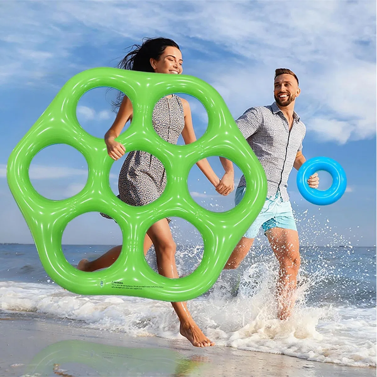Genérico Juego De Piscina, Gran Juego Flotante De Lanzamiento Multijugador Y, Juguetes de Agua para Verano al Aire Libre, para Todas Las Edades