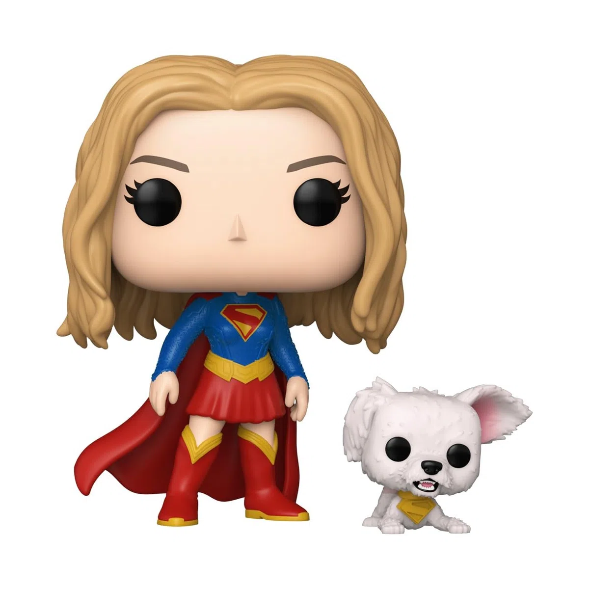 Funko Pop! & Buddy: Supergirl with Puppy Krypto - Figura de Vinilo Coleccionable - Idea de Regalo - Mercancía Oficial - Juguetes para niños y Adultos - Figura Modelo para coleccionistas y exhibición
