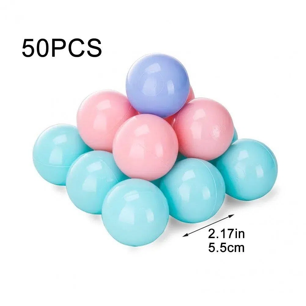 50 Uds. Pelotas de Colores para bebés, Pelotas de plástico Suave, Pelota para Piscina Seca, Pelota de Ola de mar para niños, Mini Pelotas de Juego, Juguete para niños al Aire Libre