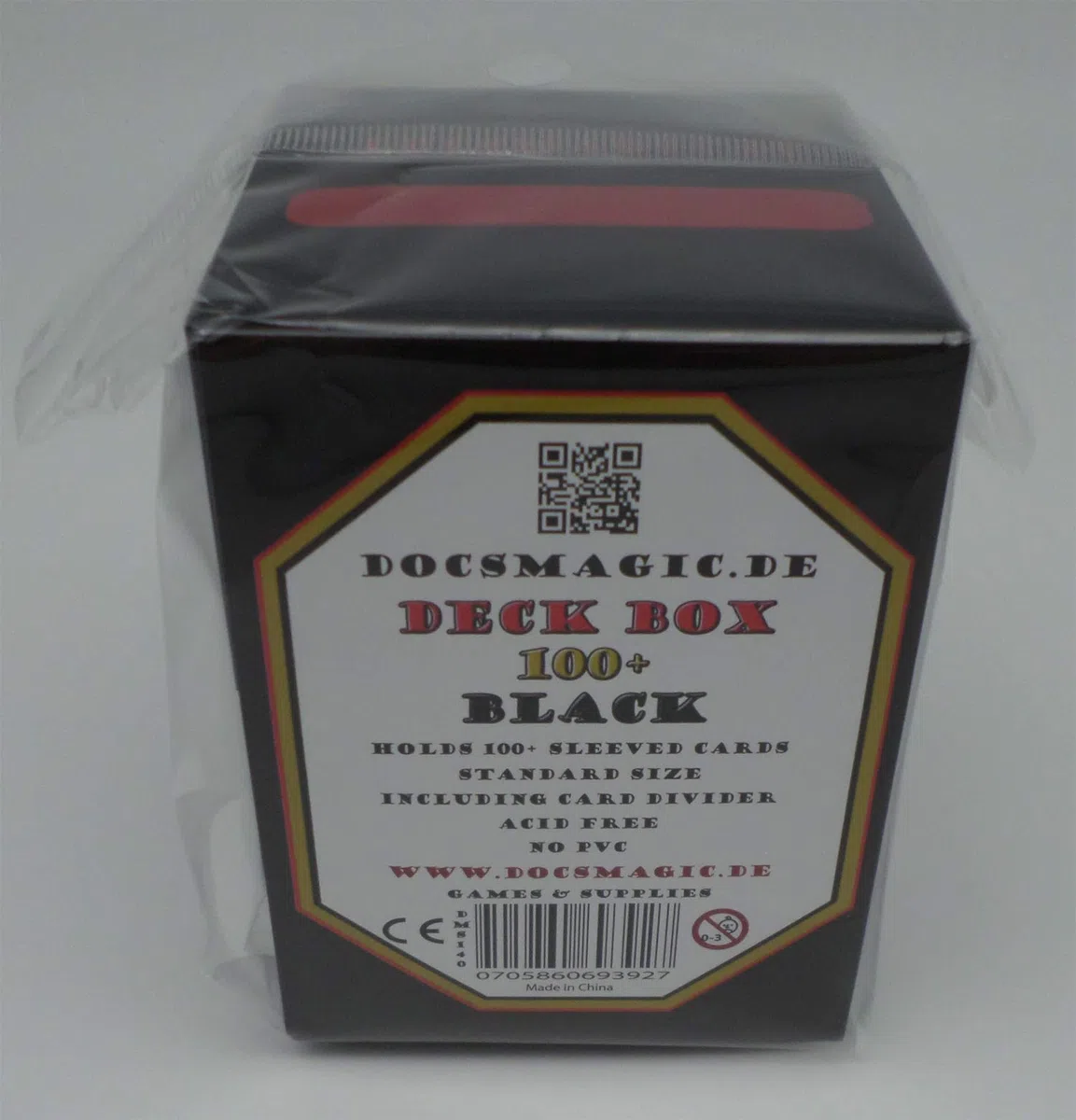 docsmagic.de 8 x Deck Box Big (100+) Black + Card Divider - Caja Negra - PKM - YGO - MTG
