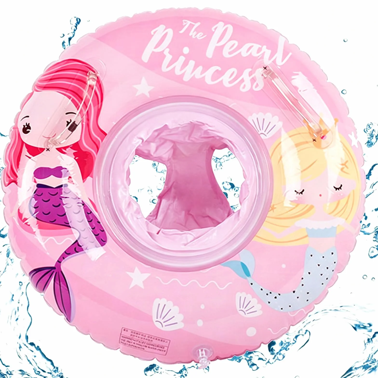 Flotador para bebé, flotador inflable para bebé, flotador para bebé con asiento de natación, lindo flotador de dibujos animados para niños, accesorios de baño para niños pequeños