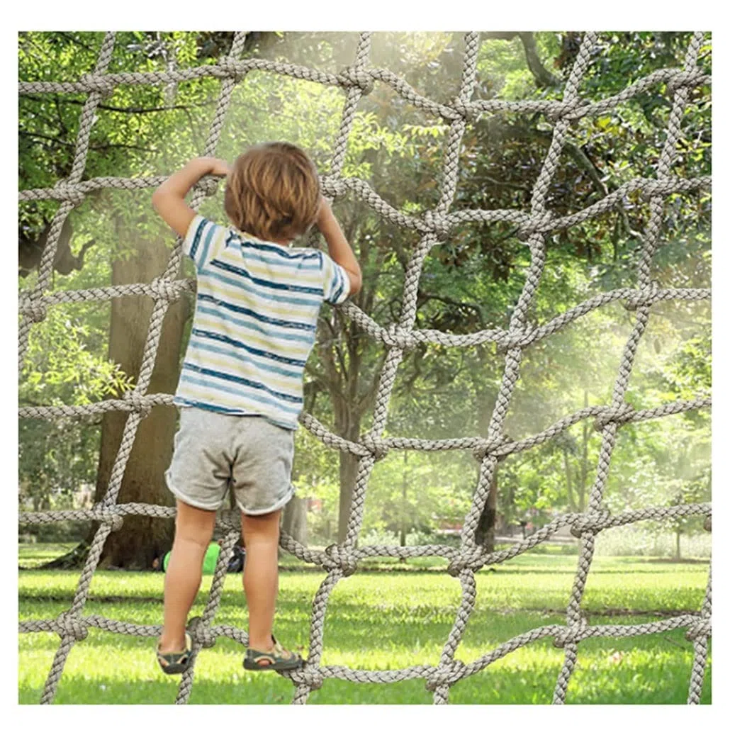 Red De Escalada Plantas Cuerda Trenzada Dia 14 Mm Malla 14Cm Red Para Trepar, Infantil Para Escalar Exterior Juego Jardín Parque Infantil Equipo