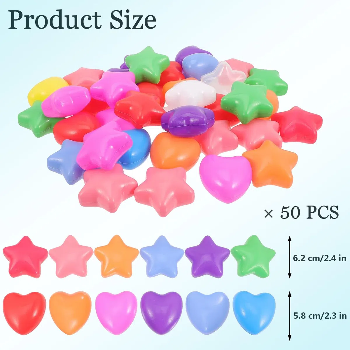 50 Piezas Bolas De Estrella del Océano, Bolas De Natación para, De Piscina En Forma De Estrella, Juguetes De Natación para, para Piscina Al Aire Libre, Cubierta