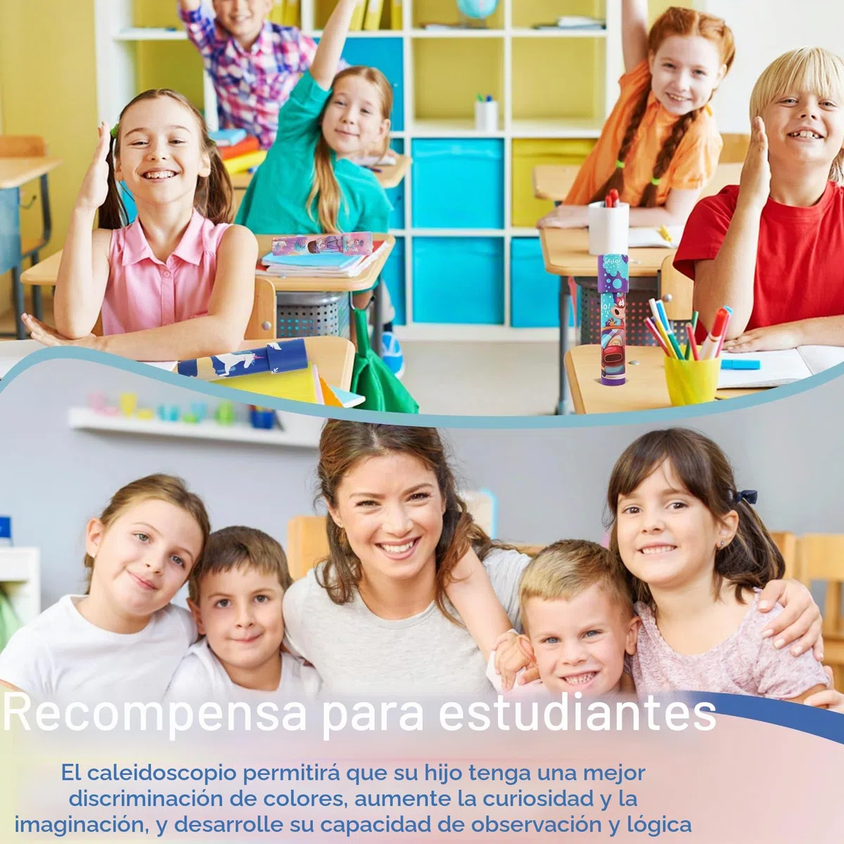 MXTIMWAN 6 Piezas Juguete Caleidoscopio de Papel, Caleidoscopio Infantil, Caleidoscopios Clásicos para Cumpleaños Infantiles, Navidad, Relleno, Escuela, Juegos Educativos