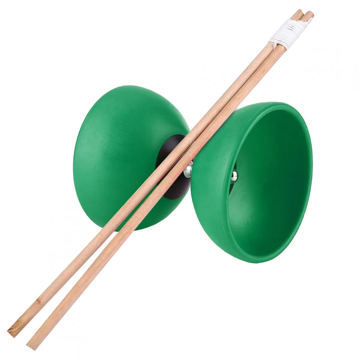 Diabolo + Palos de Colores ABS Big Top Diabolo Juego Profesional YoYo Ball Triple rodamiento(Green)