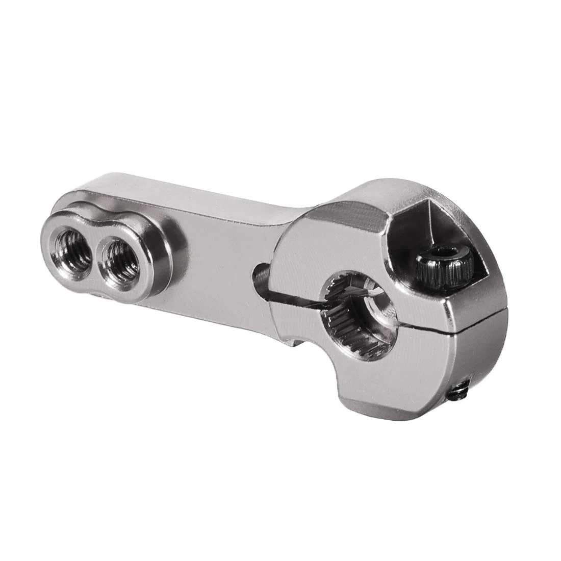 sourcing map 5uds 25T Aluminio Servo Bocinas M3 Roscas Metal Dirección Brazo para Futaba Savox Xcore RC Coche Camión Buggy Aeroplano - Titanio