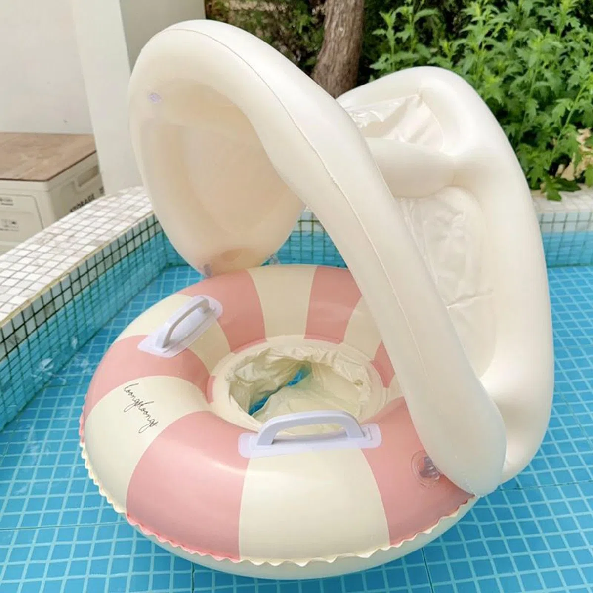 Flotador Bebe con Sombrilla, Playa Bebe, Boia Bebes, Flotador Bebes con Sombrilla, Flotadors Inflable Parasol Extraíble 3~48Meses Flotadors para Bebey con Sombrillas