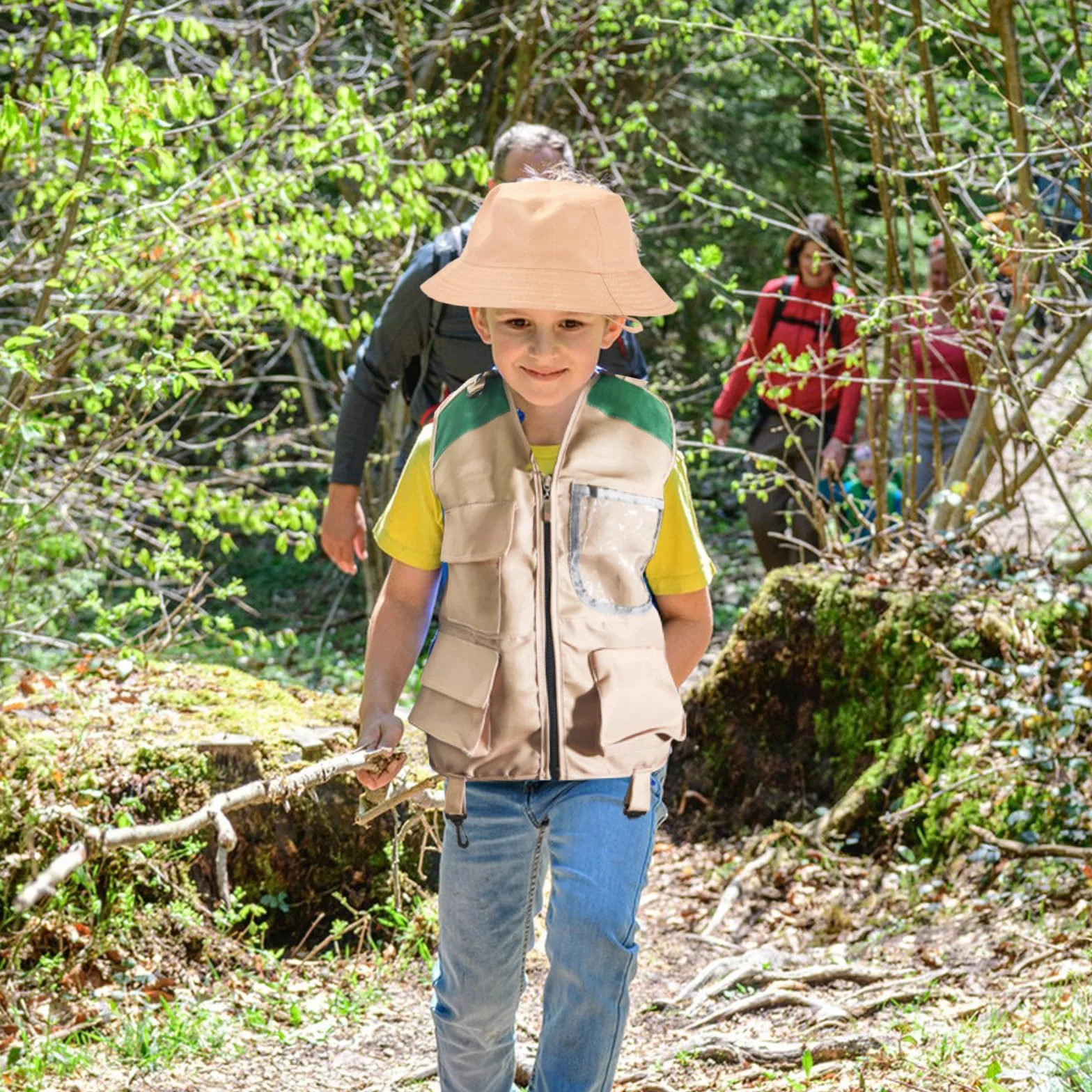Kit de Exploración para Niños Disfraz Explorador Niño con Chaleco y Sombrero Aire Libre Aventura Juguetes Juego de Explorador Regalo para Niños de 3 a 10 (A)