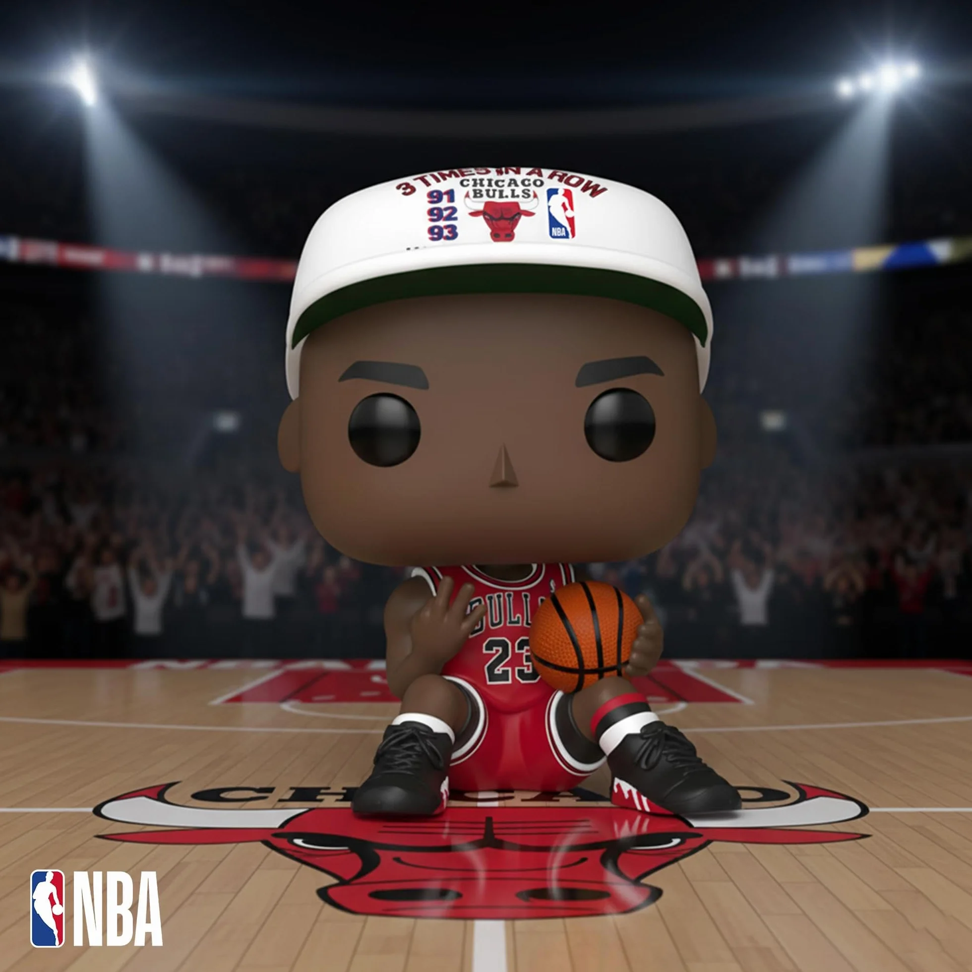 Funko Pop! NBA: Chicago Bulls - Michael Jordan - 3 in a Row - Figura de Vinilo Coleccionable - Idea de Regalo - Mercancía Oficial - Juguetes para niños y Adultos - Figura Modelo para coleccionistas