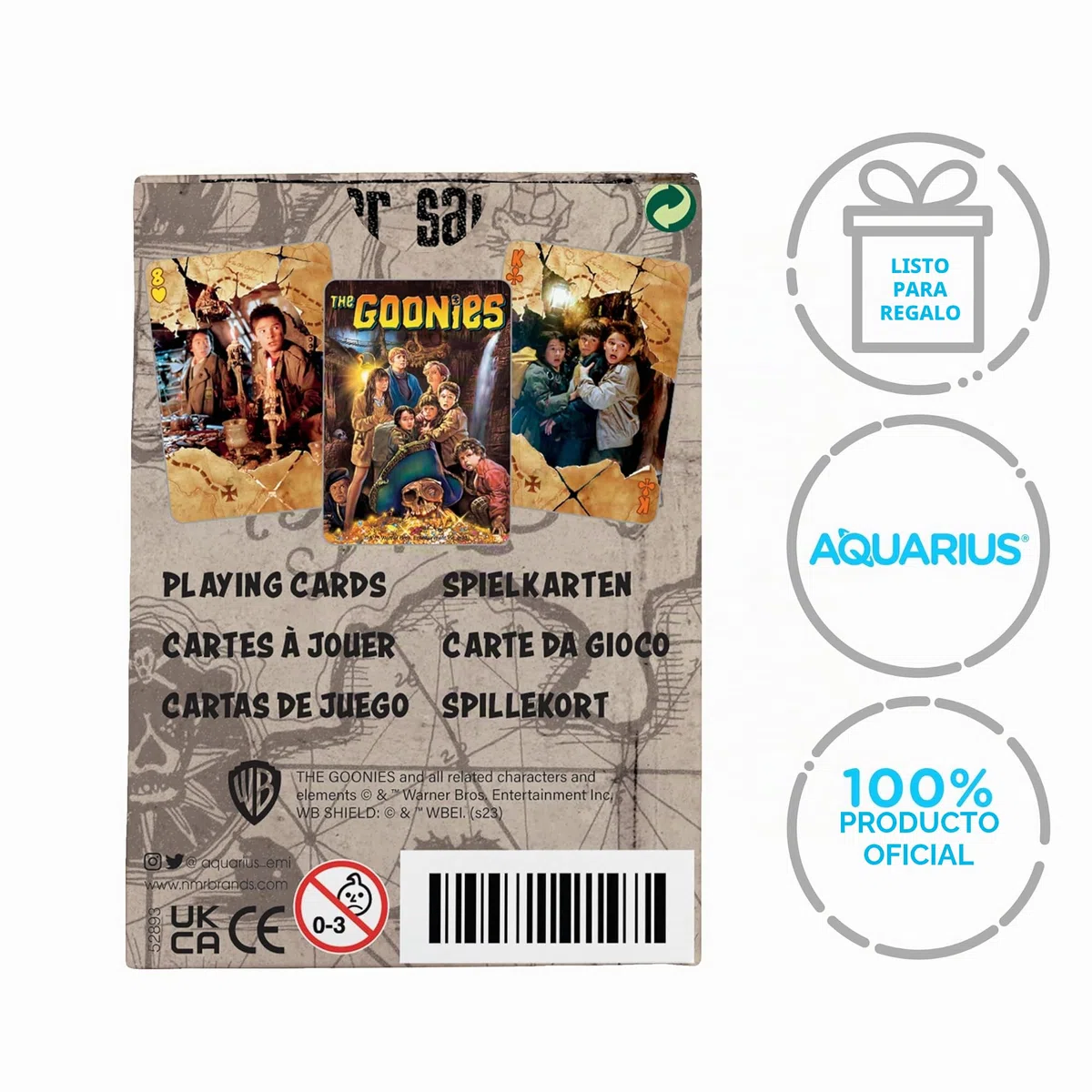 Aquarius Goonies Playing Cards – Baraja de Cartas temática de Goonies para Tus Juegos de Cartas Favoritos – Producto Oficial de Goonies y coleccionables