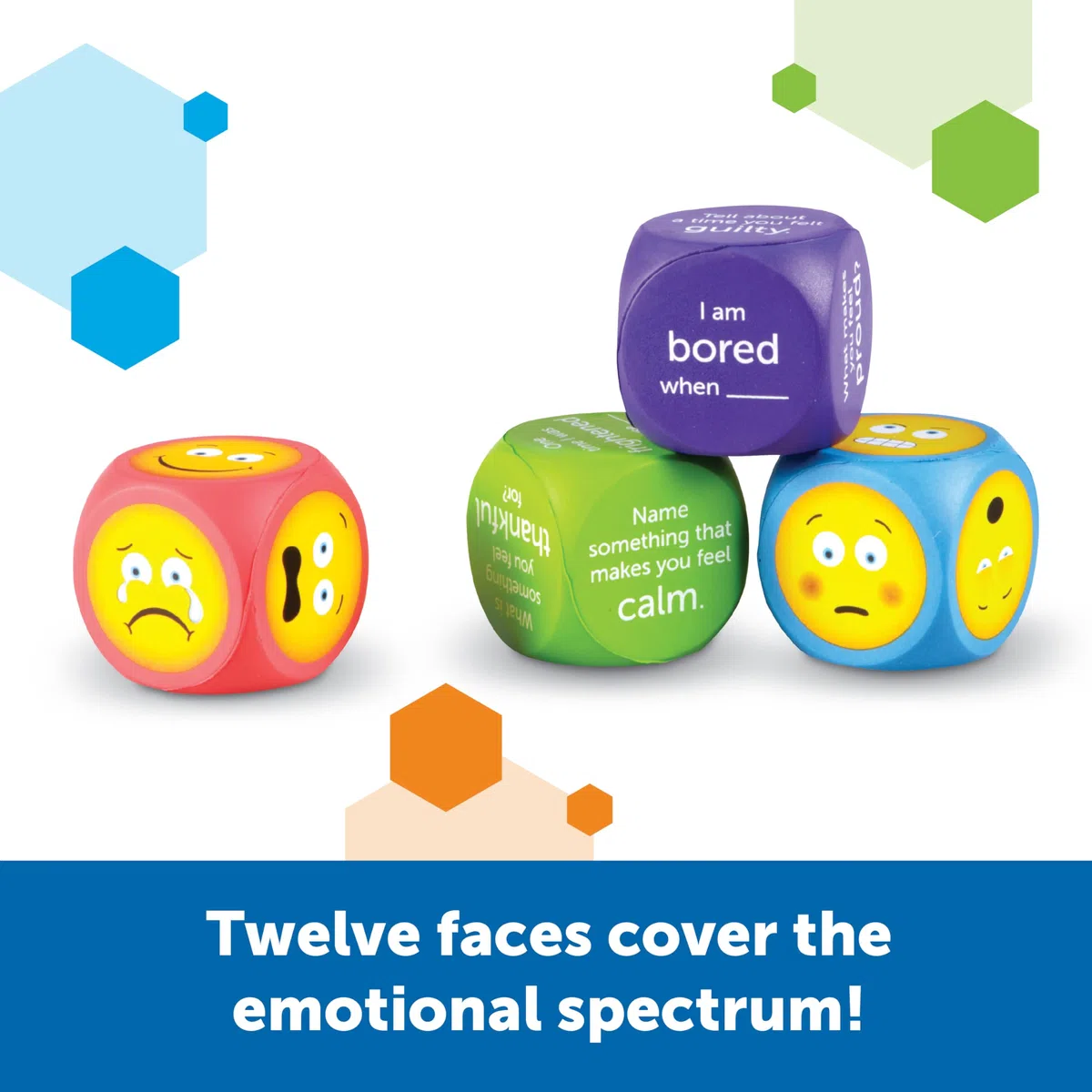 Dados de Espuma Blanda con Emojis de Learning Resources (Set de 4)