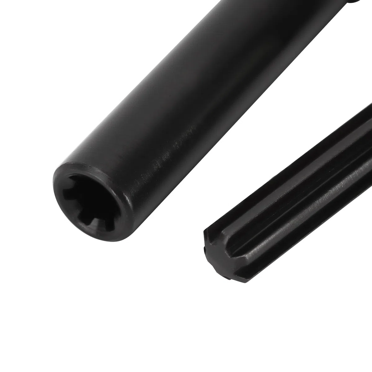 INJORA Eje de Transmisión Acero Negro Eje Central Trasero Delantero con Agujero en Forma de D para TRX4M Defender Bronco 1/18 RC Crawler Upgrade, 2PCS