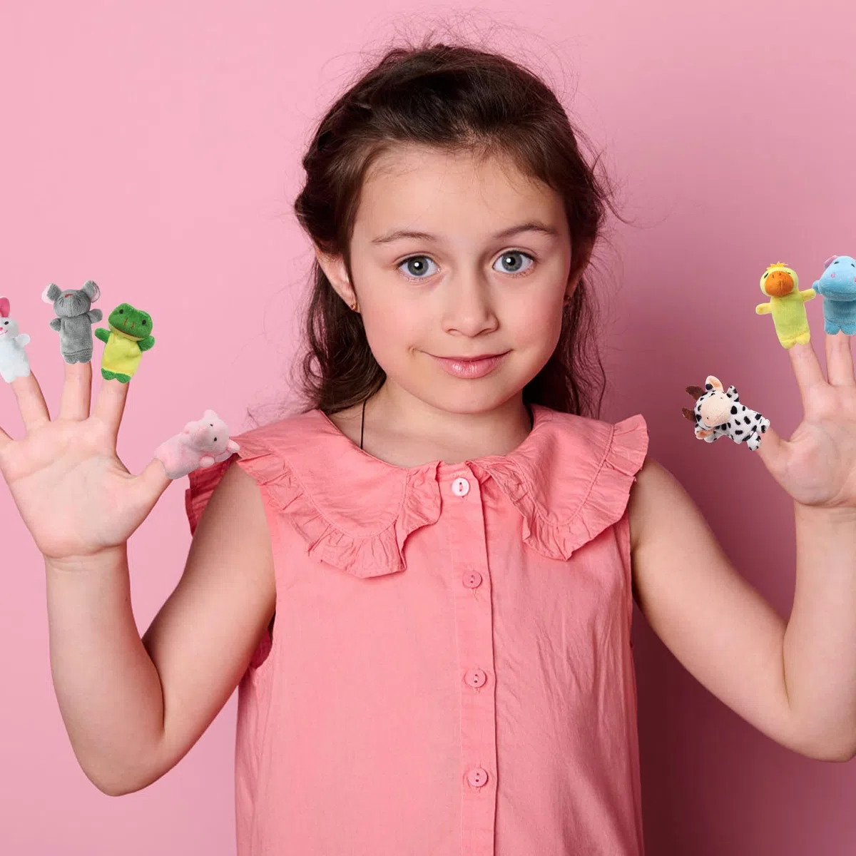 10 Pcs Marionetas de Dedos, Set de Juguetes de Animales Marioneta, Títeres de Dedos Animales, Marioneta Dedo Animales Muñecos Dedo para Niños, Regalos de Cumpleaños para Niños, Juguetes Educativos