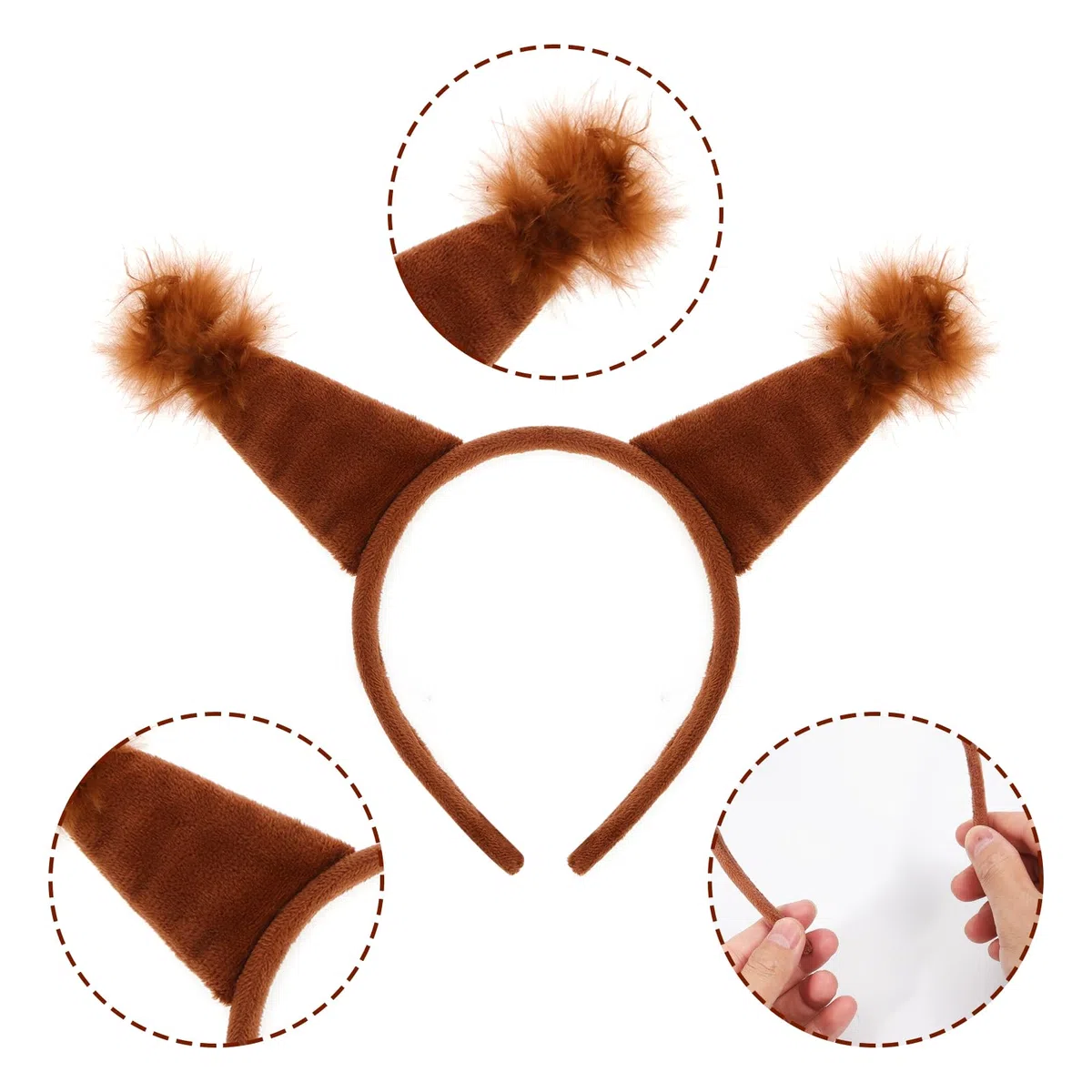XEPST Conjunto de Disfraces de Ardilla Animal, Diadema de Ardilla, Cola de Ardilla para Disfraz de Animal, Cosplay, Accesorios de Fiesta de Cumpleaños, Disfraces de Halloween, Suministros de Fiesta