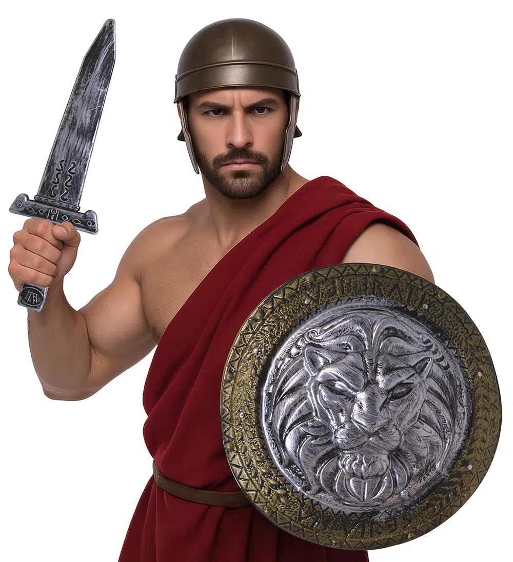FIESTAS GUIRCA Escudo 44 CMS con Espada 48 CMS, Leon