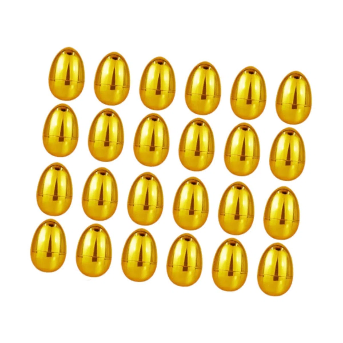 Perfeclan Huevos Dorados Huevos de Pascua rellenables Decoración Festiva Juegos Canasta Búsqueda Suministros para Fiestas Escolares Cumpleaños Búsqueda, 24 Piezas