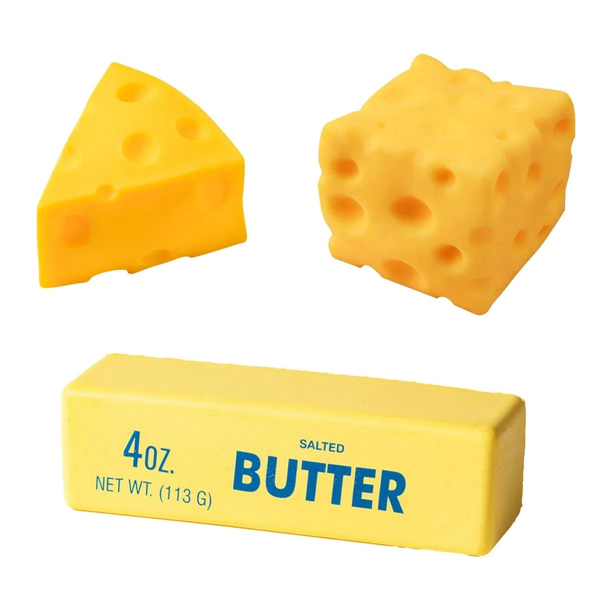 4 Piezas Cheese Squishy Square, Juguete Apretar Mantequilla, Squeeze Toys Squishy Juguetes, Kawaii Squishys, Regalos Cumpleaños para Niños y Adultos