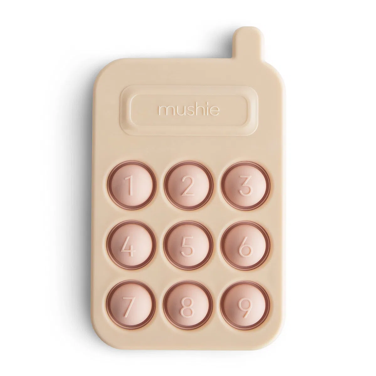 mushie Teléfono Press Toy para Niños y Adultos, Juguetes Sensoriales, Concentración y Atención, Seguro (Blush)
