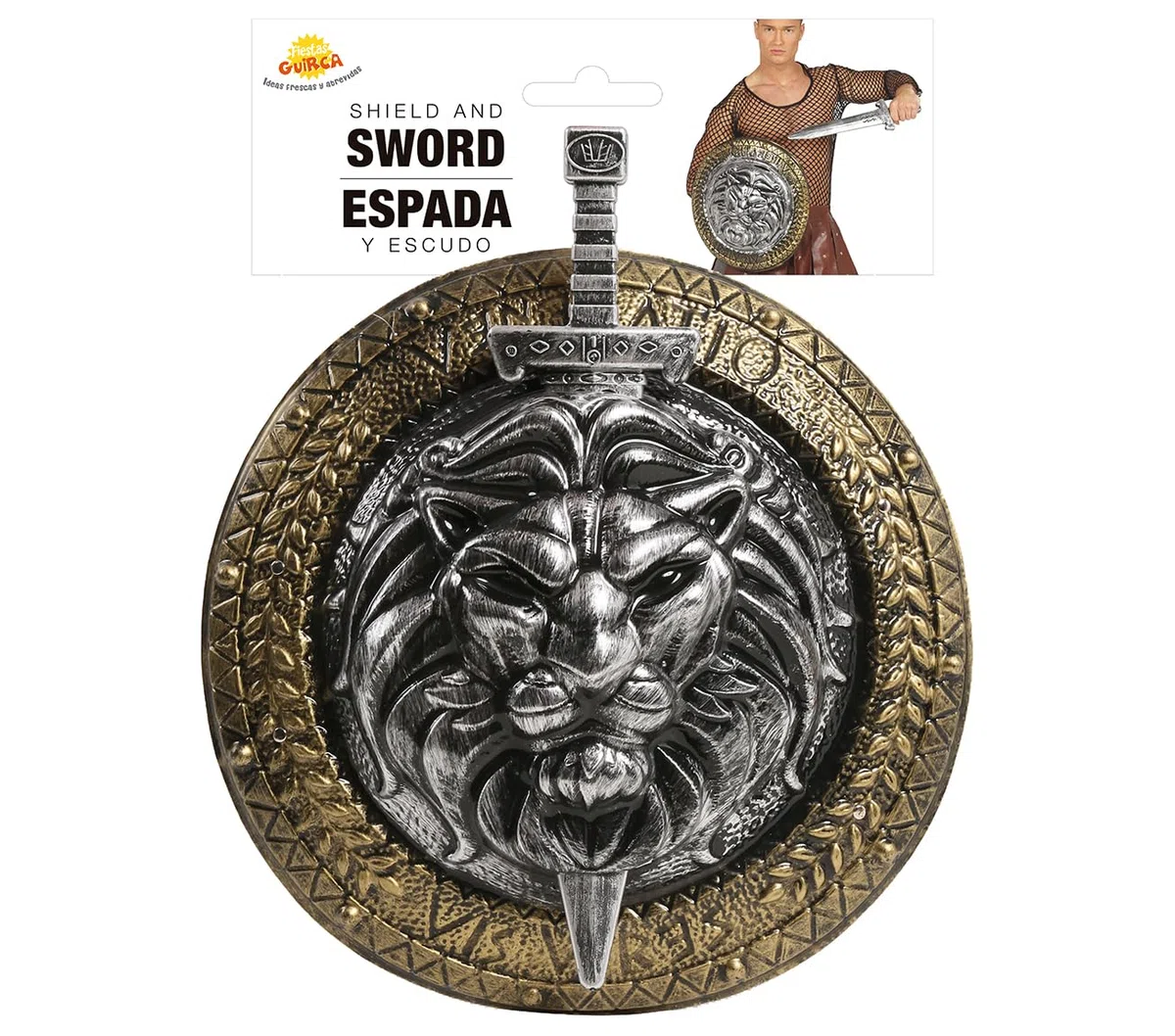 FIESTAS GUIRCA Escudo 44 CMS con Espada 48 CMS, Leon