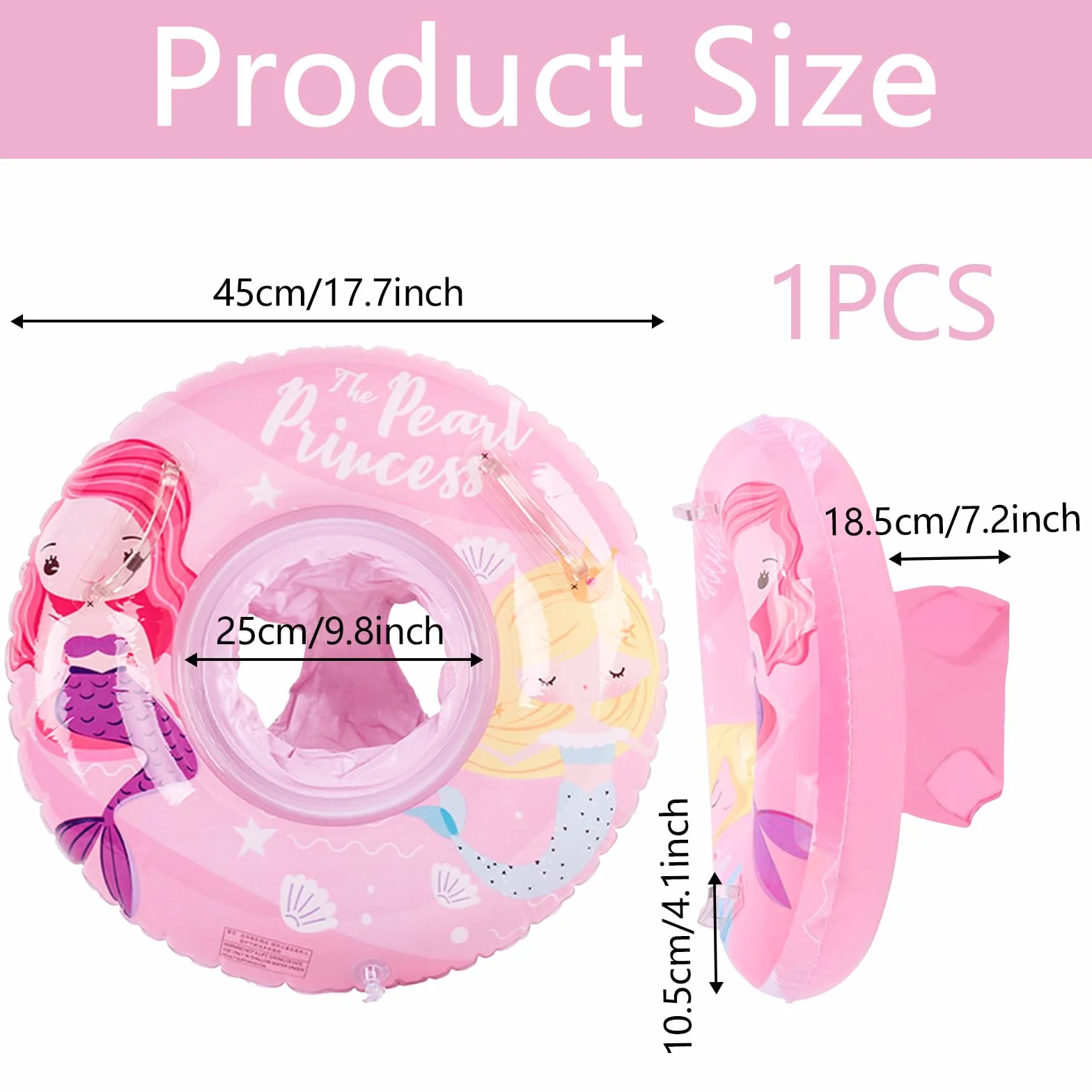 Flotador para bebé, flotador inflable para bebé, flotador para bebé con asiento de natación, lindo flotador de dibujos animados para niños, accesorios de baño para niños pequeños