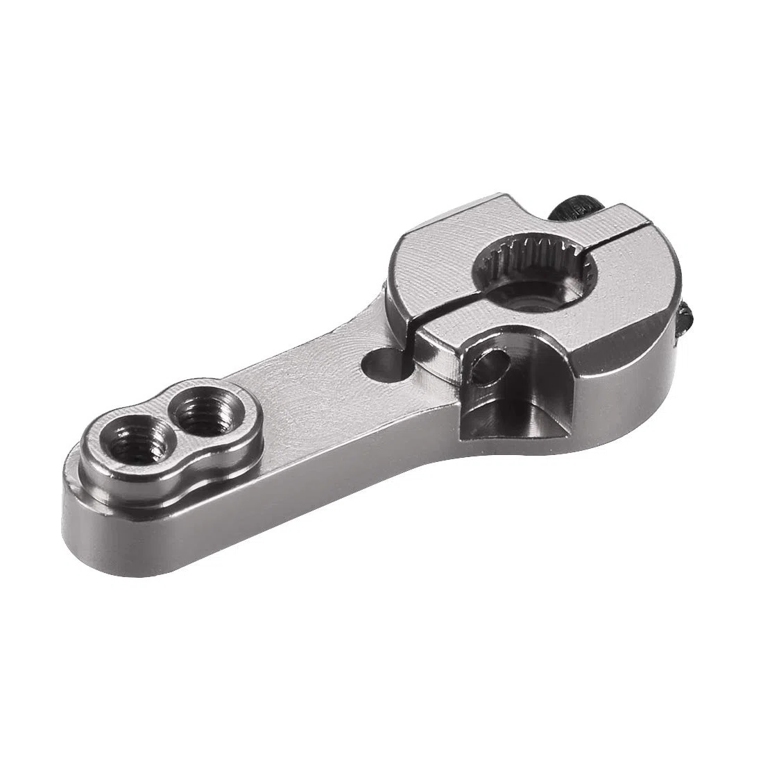 sourcing map 5uds 25T Aluminio Servo Bocinas M3 Roscas Metal Dirección Brazo para Futaba Savox Xcore RC Coche Camión Buggy Aeroplano - Titanio