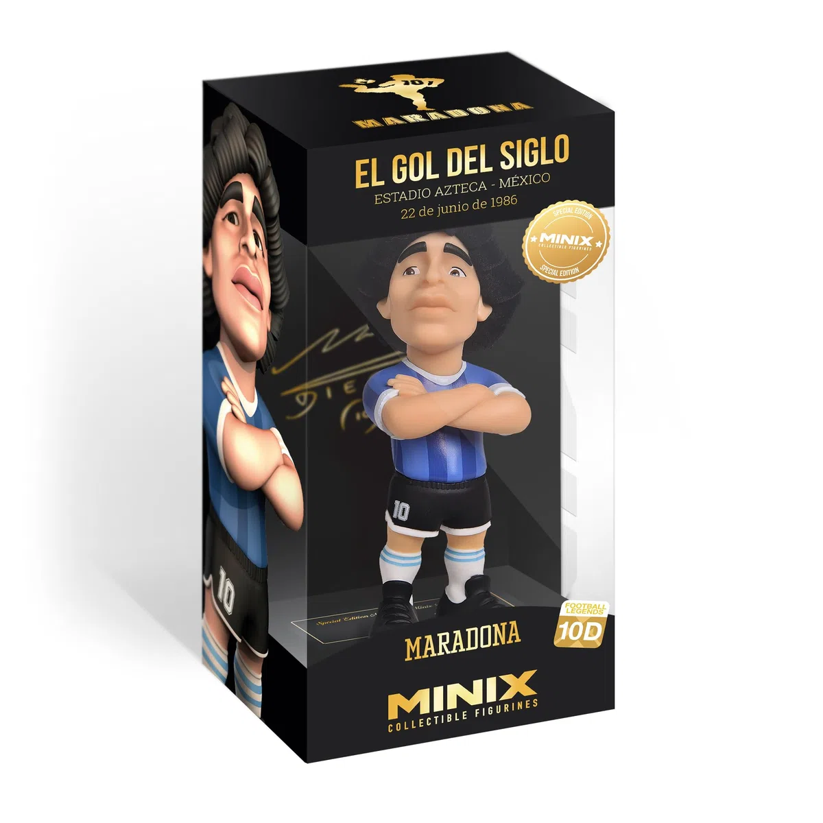 MINIX Collectible Figurines, Minix Figura de colección 12cm, Maradona, Maradona El GOL del Siglo, Coleccionables para Exhibición, Idea de Regalo, Fans De Fútbol (MN17447)
