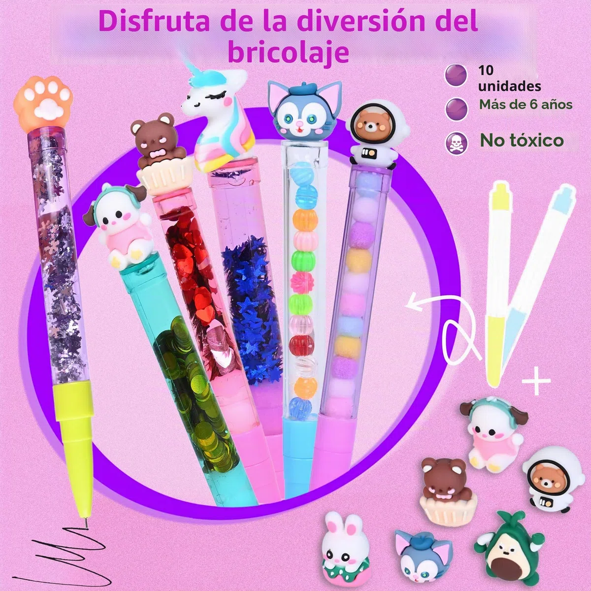 Taller Laboratorio de Boligrafos Fabrica Pen Creator Studio Juego Hacer Crear Tus Rotuladores Creador Bolis Fábrica Bolígrafos Propios Kit Recambio DIY Regalo Juguetes para Niños a partir de 6 Años