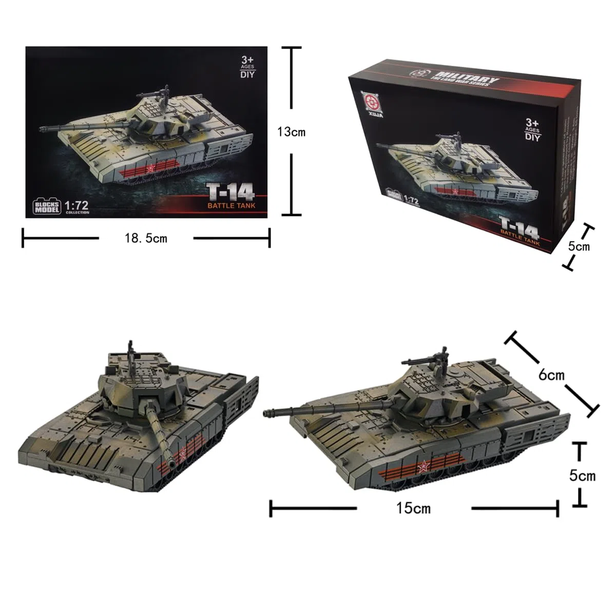 T14 Tanque Bloques de Construcción, Tanque de Batalla Principal de Rusia Juguetes de Construcción Militar, Modelo Militar Bloques de Construcción, Juguetes para Niños