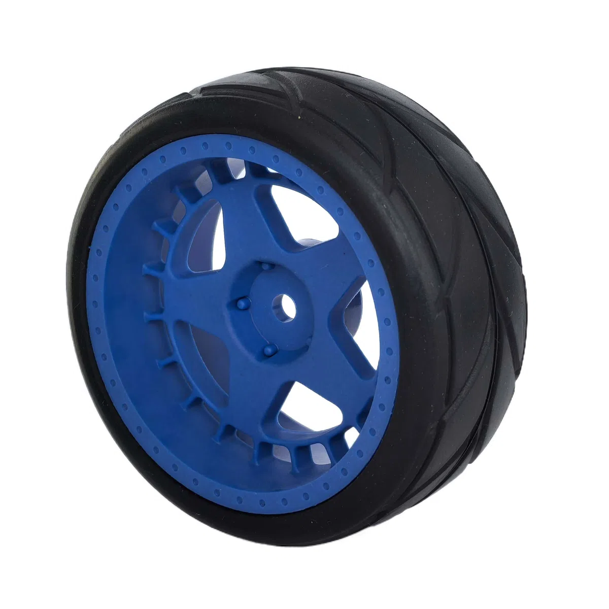 KEEDA Neumáticos de goma para coche RC y llantas de nailon de 52 mm/2,05 pulgadas para 1/10 RC On Road Touring Racing Drift Car (D, azul)