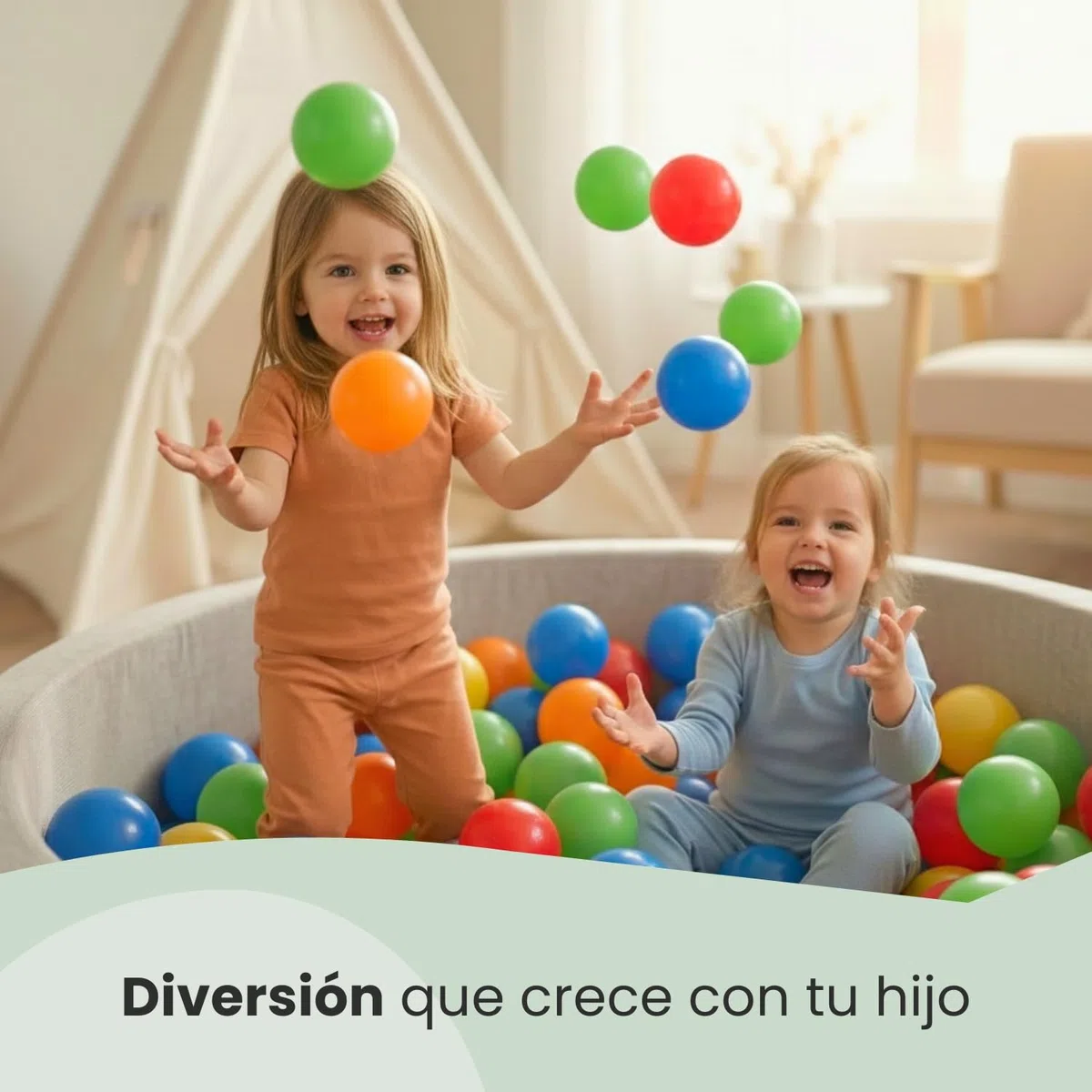 LittleTom Desde el Nacimiento 100 Esferas Piscina Infantil 7cm - Piezas Plástico Coloridas Seguras sin BPA para Bebé - Juguete Educativo Estimulación Motriz - Accesorios Parque Tienda Hogar Jardín