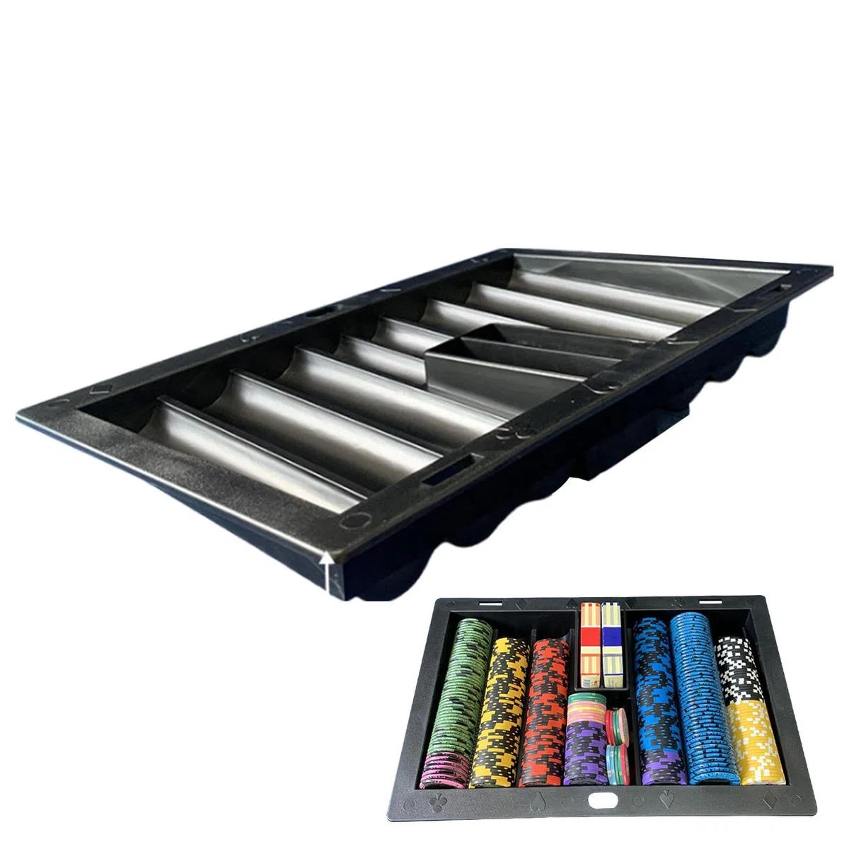 Bandejas y estantes para fichas de póquer, estuche para fichas de póquer, soporte de fichas de casino, bandeja de fichas de mesa de póquer portátil, bandeja de fichas de mesa de póquer, soporte para