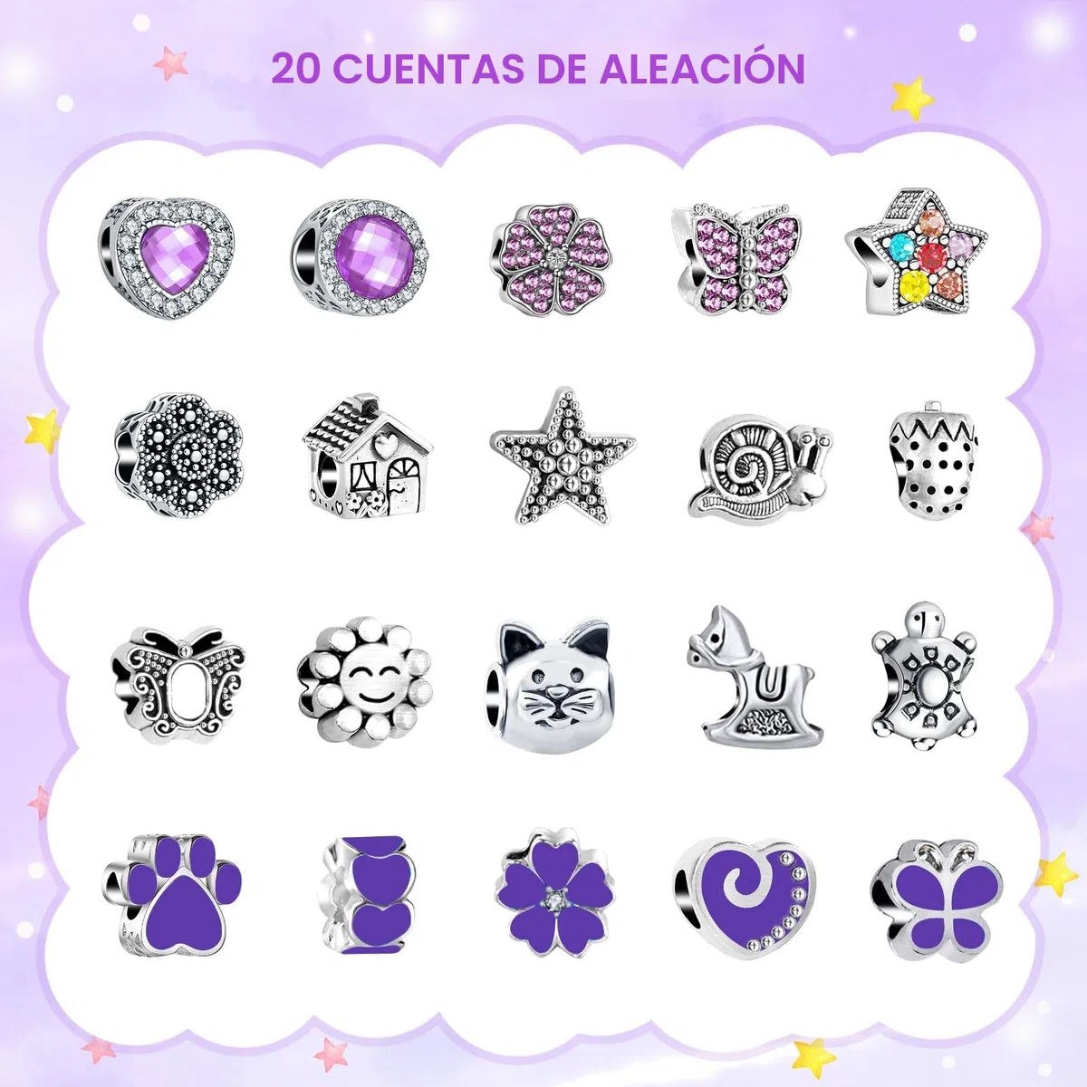WEVOL Kit para Hacer Pulseras Niñas, Regalo Niña 5-13 Años Kit Fabricación Joyas Niñas, Manualidades Abalorios para Hacer Pulseras Regalos Juguetes Niñas Navidad Regalo 4 5 6 7 8 9 10 11 12 13 14 Años