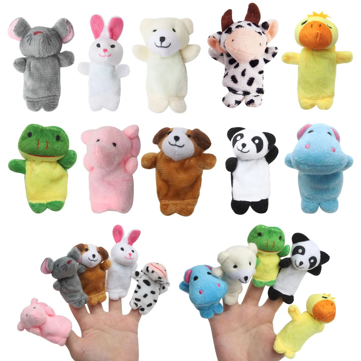 10 Pcs Marionetas de Dedos, Set de Juguetes de Animales Marioneta, Títeres de Dedos Animales, Marioneta Dedo Animales Muñecos Dedo para Niños, Regalos de Cumpleaños para Niños, Juguetes Educativos