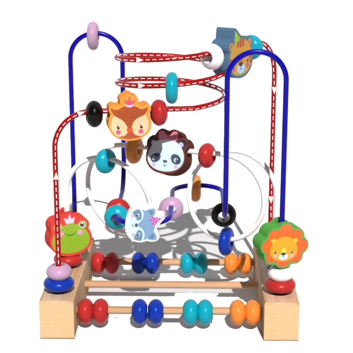 Genérico Bead Maze Toy - de ábaco para niños pequeños, educación temprana | Laberinto de Cuentas de montaña Rusa de Madera, Desarrollo sensorial y Apoyo al Aprendizaje