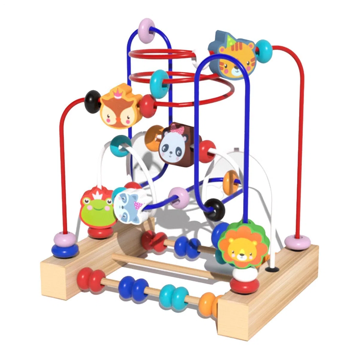 Genérico Bead Maze Toy - de ábaco para niños pequeños, educación temprana | Laberinto de Cuentas de montaña Rusa de Madera, Desarrollo sensorial y Apoyo al Aprendizaje