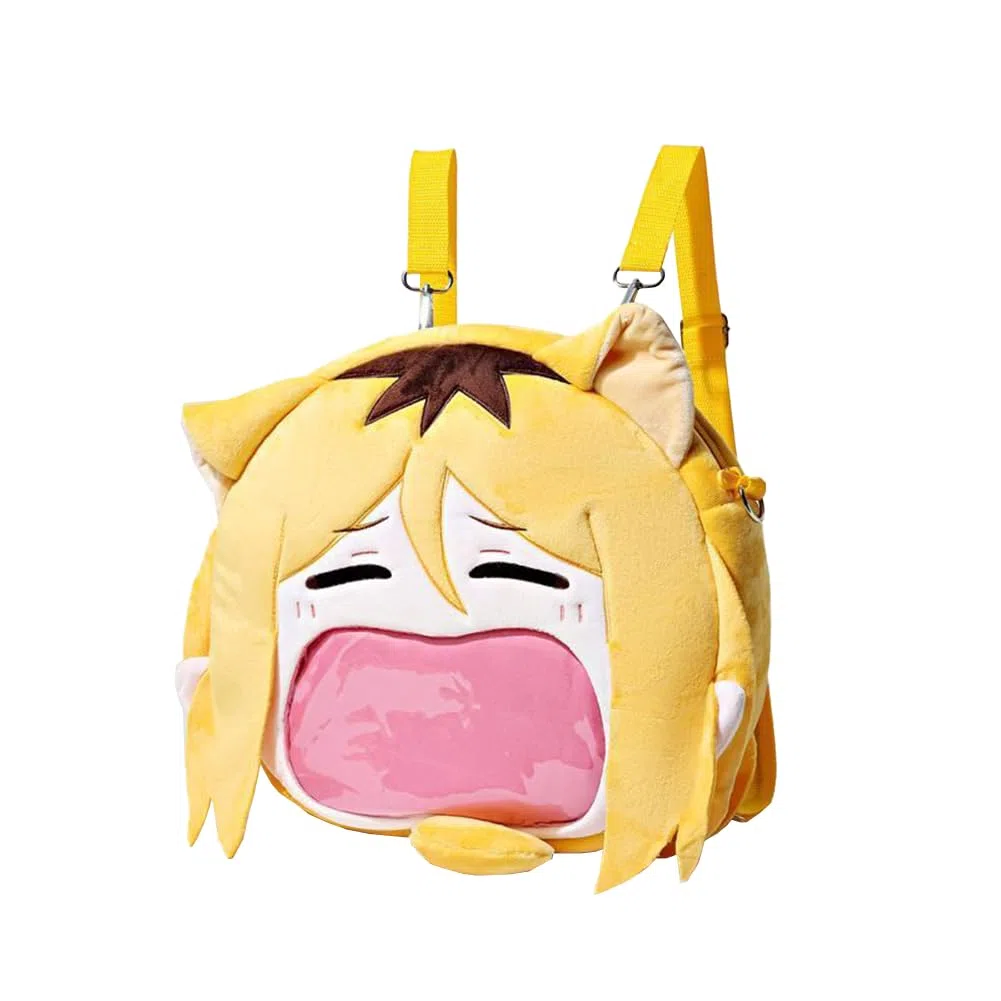 DEXSHUN Kozume Kenma - Mochila de peluche con diseño de dibujos animados, bolsa de felpa de anime con boca grande, bolsa de almacenamiento, periféricos de anime, regalo