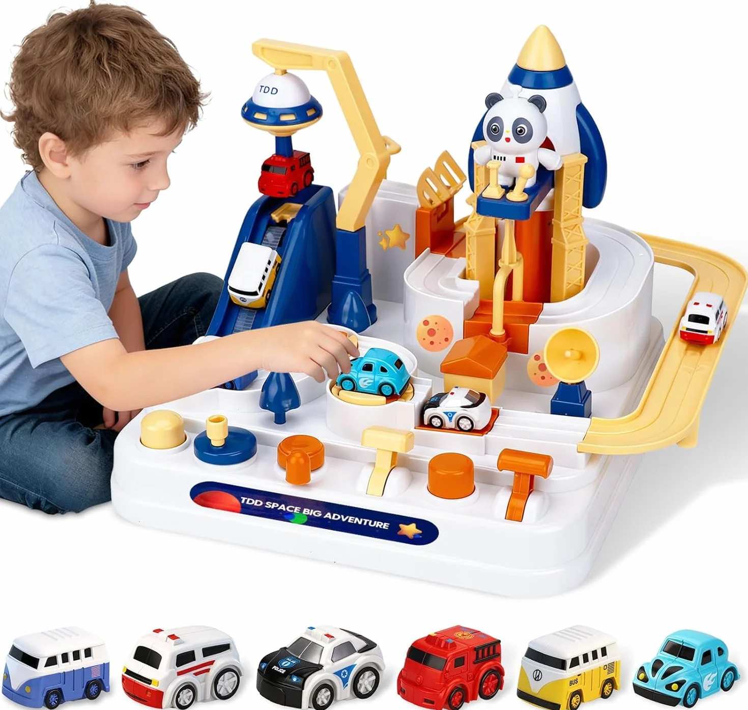 Pista de Coches para Niños,Aventura en Coche,Coches de Juguete para niños,Juguete Educativo Montessori, cumpleaños,Adecuado para niños de 3 a 8 años