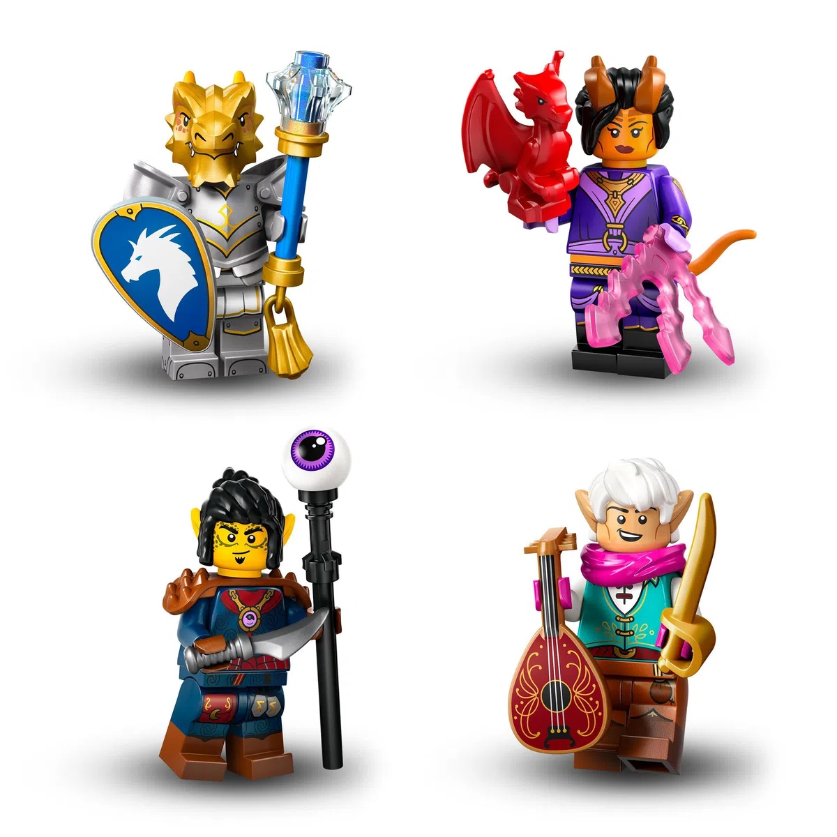 LEGO Minifiguras Dungeons & Dragons Figuritas Coleccionables, 1 Minifigura de 12 Posibles Entre Ellas Hechicera Tiefling y Brujo Gith, Juego de rol, Regalo para Niños y Niñas de 5 Años o Más 71047