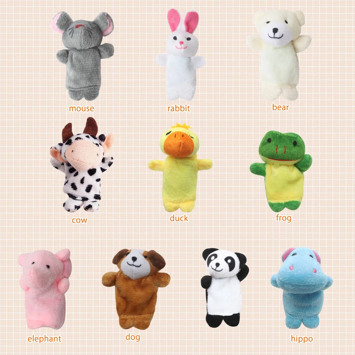 10 Pcs Marionetas de Dedos, Set de Juguetes de Animales Marioneta, Títeres de Dedos Animales, Marioneta Dedo Animales Muñecos Dedo para Niños, Regalos de Cumpleaños para Niños, Juguetes Educativos