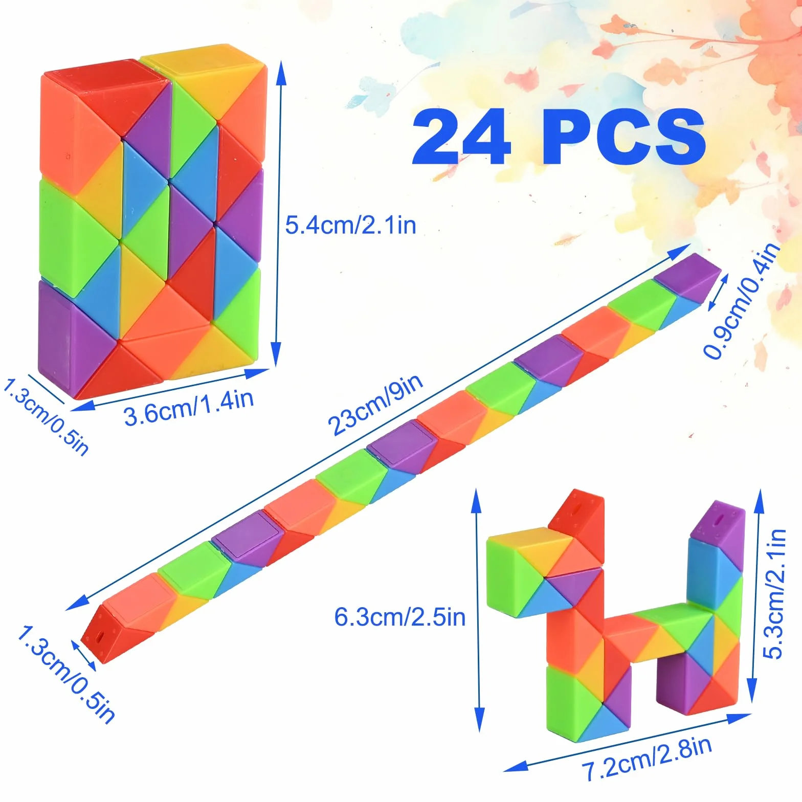 GOLDGE Regalo Niño y Niña Cubo Magico 24 Pack, Regalos Cumpleaños Niños Colegio y Detalles Cumpleaños Niños, Piñata Juguetes Niño y Niña 2 3 4 5 6 7 8 9 Años, Juguetes Sensoriales Autismo