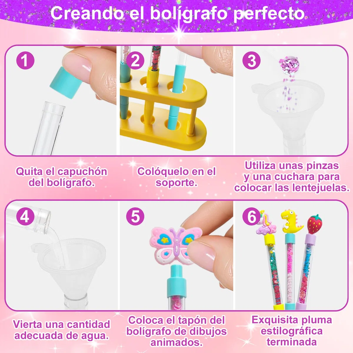 Kit de Creación de Bolígrafos 82 Accesorios, Laboratorio de Bolígrafos, Fábrica de Rotuladores, Manualidades Adecuadas para Niños de Seis Años, Ideas de Regalos para Niños y Niñas de Seis a Diez Años