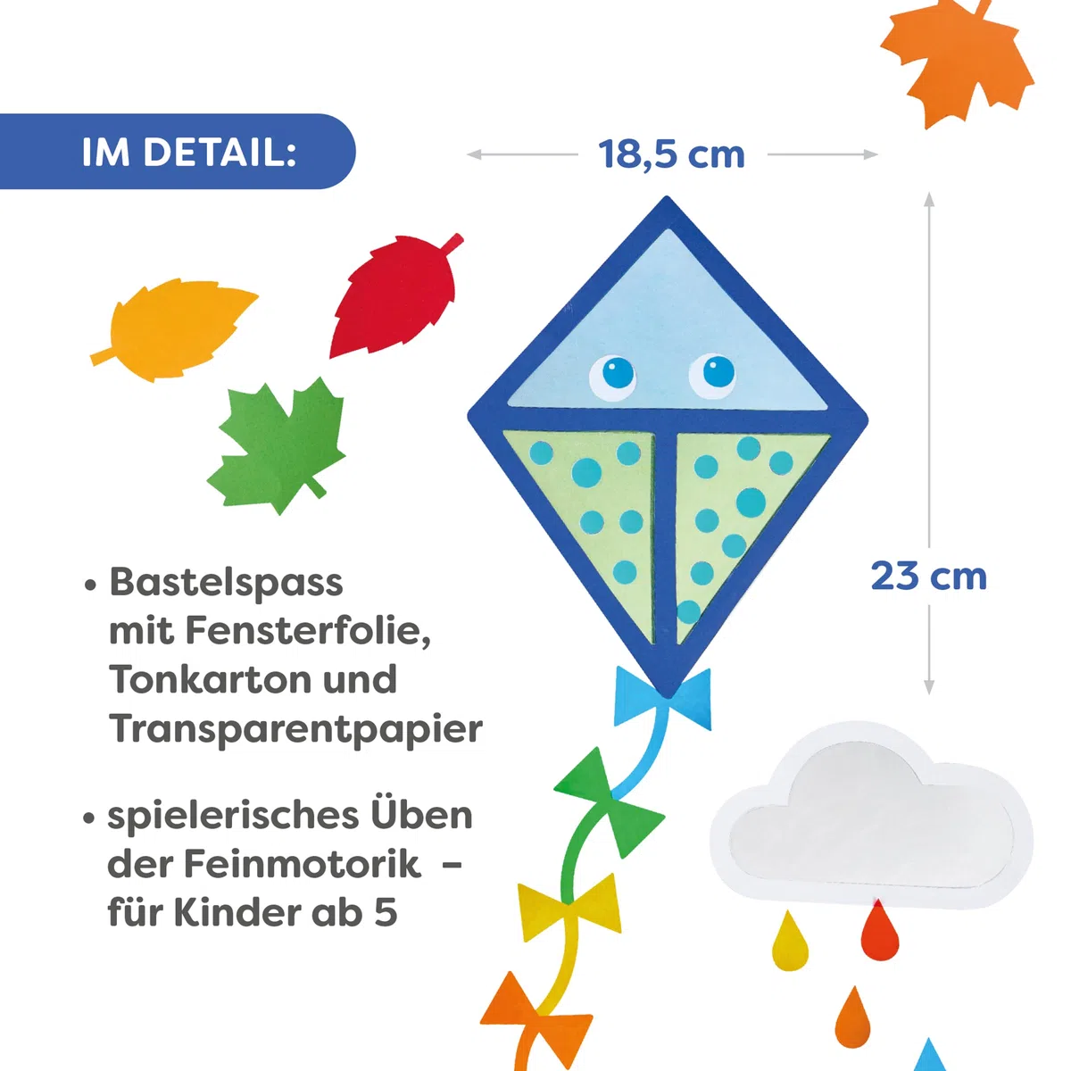 HABA Sachenmacher 2014004 - Juego de manualidades para niños a partir de 5 años, decoración creativa para ventanas con habitantes del bosque y motivos otoñales, juego de 2 unidades