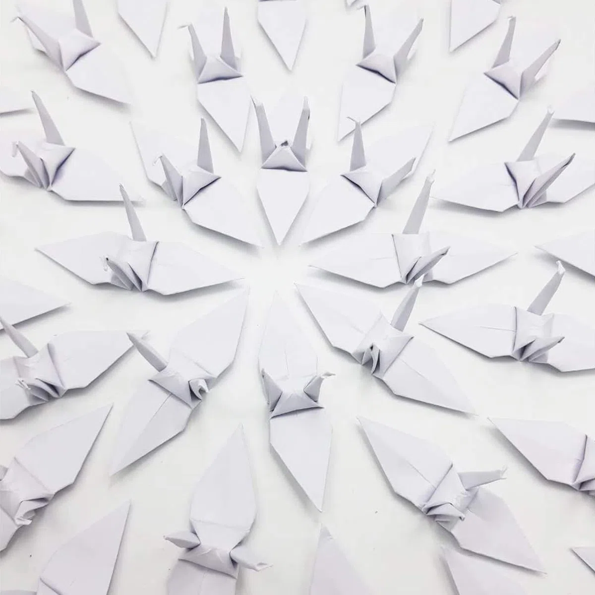 GrúAs De Papel Origami Grullas De Papel Para Origami 100 Piezas Plegadas De Origami 7cm Para La DecoracióN Del Hogar Del Fondo Del Banquete De Boda (Blanco A, 9cm)