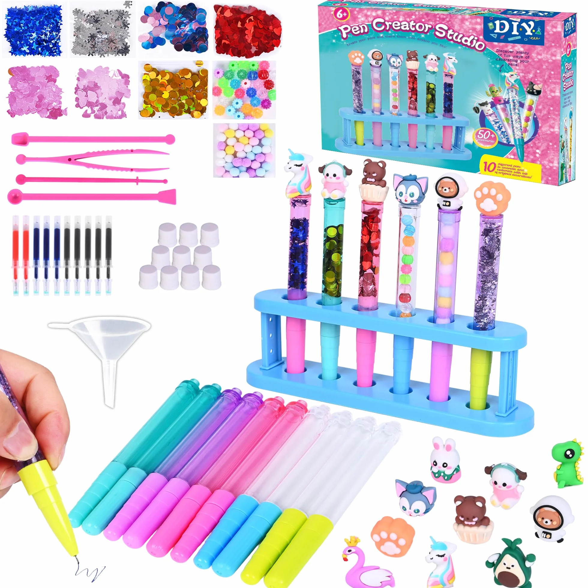 Taller Laboratorio de Boligrafos Fabrica Pen Creator Studio Juego Hacer Crear Tus Rotuladores Creador Bolis Fábrica Bolígrafos Propios Kit Recambio DIY Regalo Juguetes para Niños a partir de 6 Años