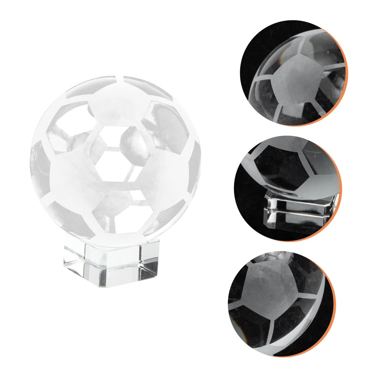 Gadpiparty Adorno de Balón de Fútbol de Transparente Soporte 8 Cm de Diámetro Decoración para Fiestas Celebraciones Cumpleaños Festivales y Accesorios de Fotografía