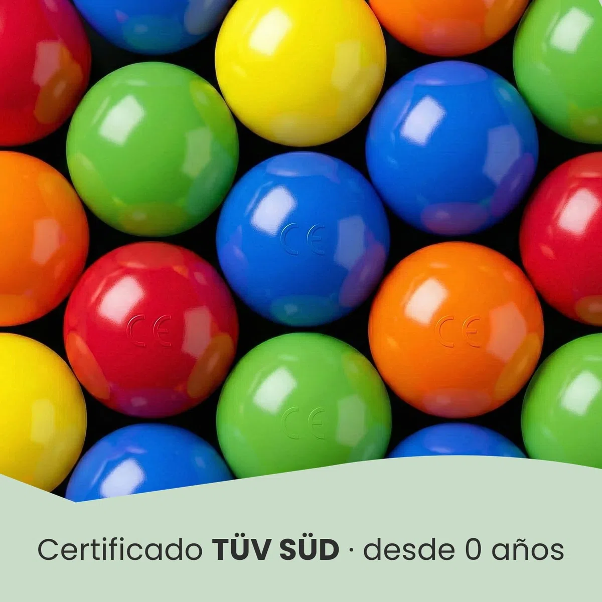 LittleTom Desde el Nacimiento 100 Esferas Piscina Infantil 7cm - Piezas Plástico Coloridas Seguras sin BPA para Bebé - Juguete Educativo Estimulación Motriz - Accesorios Parque Tienda Hogar Jardín